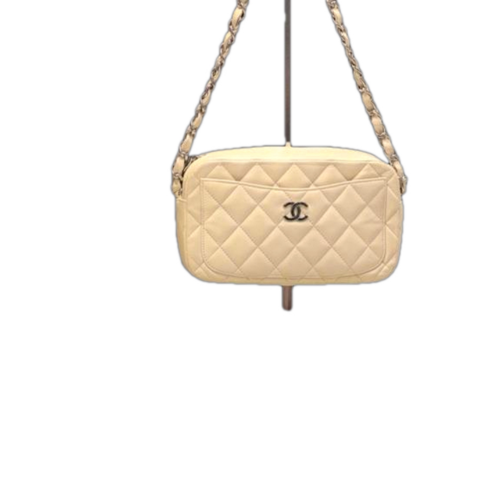 💎Authentic💎Chanel Quilted Leather Camera case with Matelasse chain - Picture 3 of 13